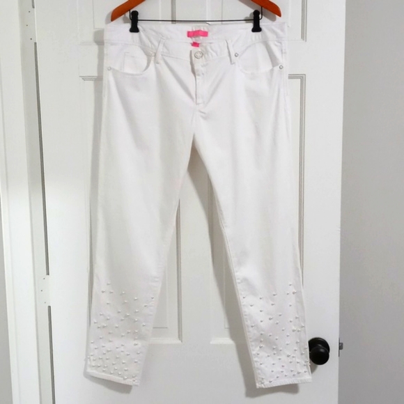 Lilly Pulitzer Pants - 🆕 💎VERY HTF Lilly Pulitzer💎 - Worth Skinny Pant w/Pearl Accents
